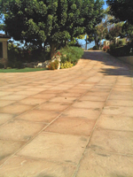 Rustic Bluestone 24x24x3 inch driveway pavers